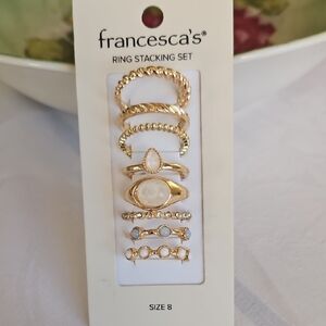 Francesca's Collections Elegant Gold Ring Set